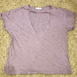 Buckle Gilded Intent Distressed Open Chest T-Shirt